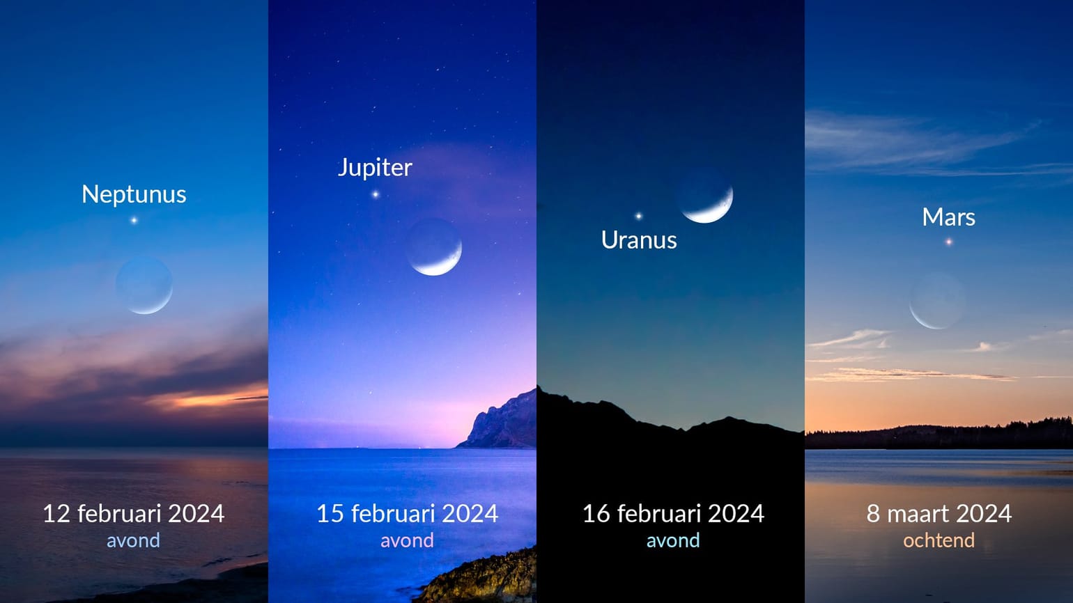 Zie de maan in de buurt van Mercurius, Venus en Spica schijnen | Star Walk