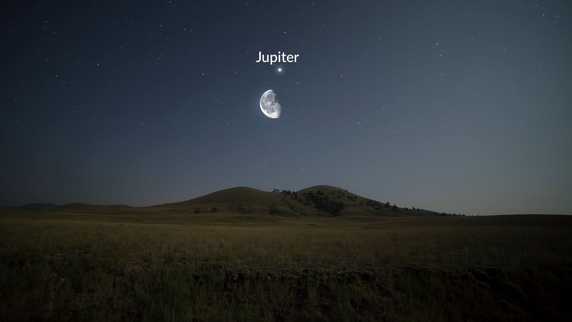Соединение луны и юпитера