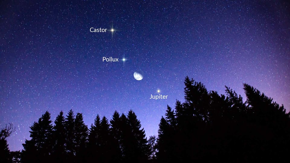 Lune Jupiter novembre 2025 | Alignement Lune Jupiter Pollux | Lune en ...