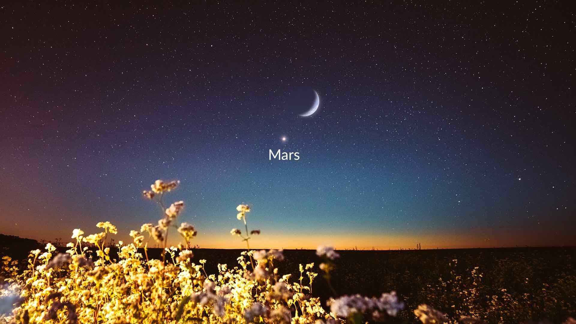 What Planet Is Next To The Moon Tonight | Moon Mars Conjunction | Star Walk