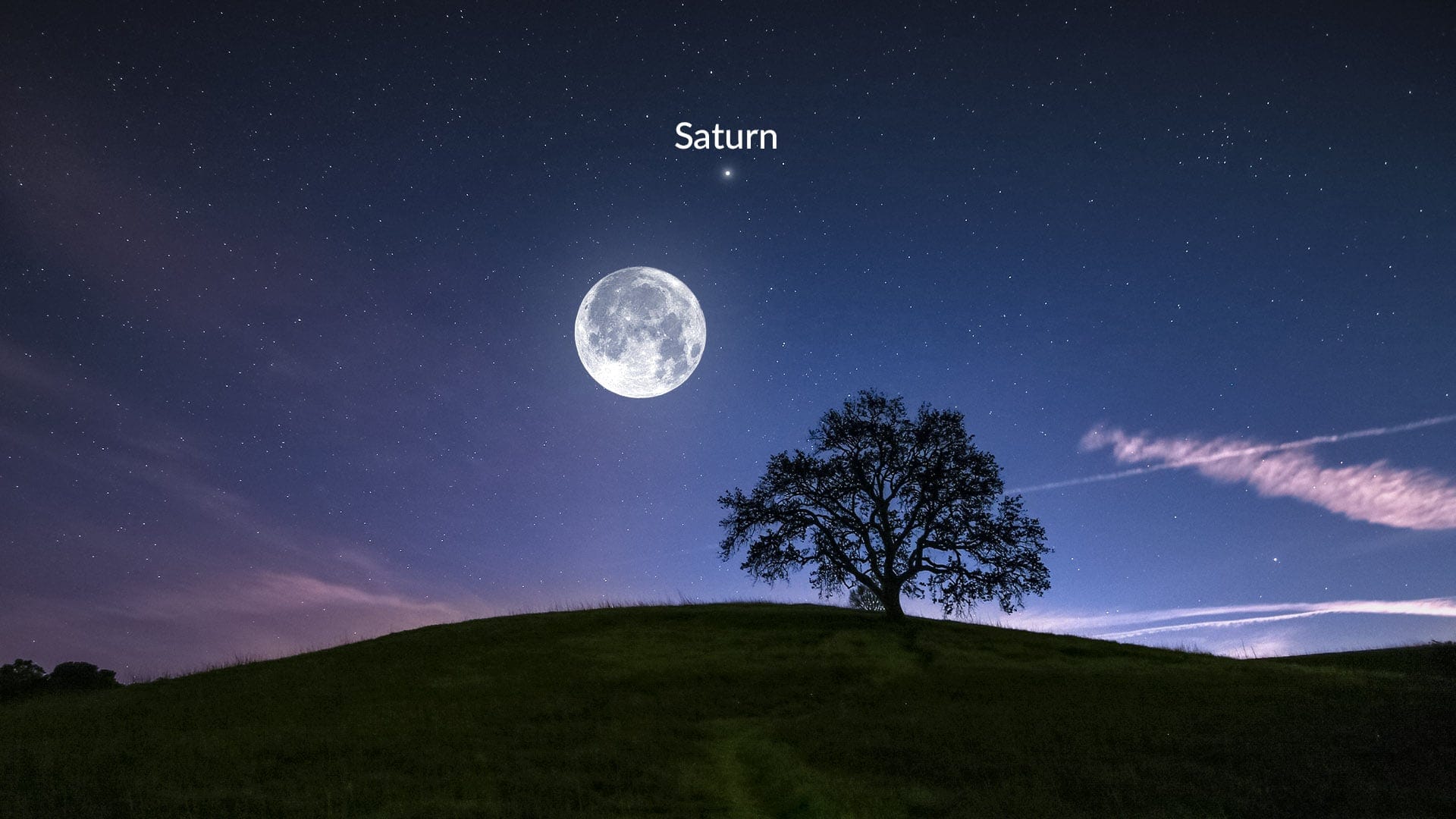 Moon-Saturn conjunction in August 2022