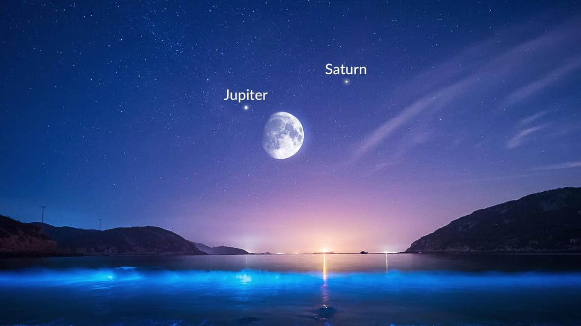 What Planet Is Next to the Moon Tonight | Jupiter and the Moon | Star Walk