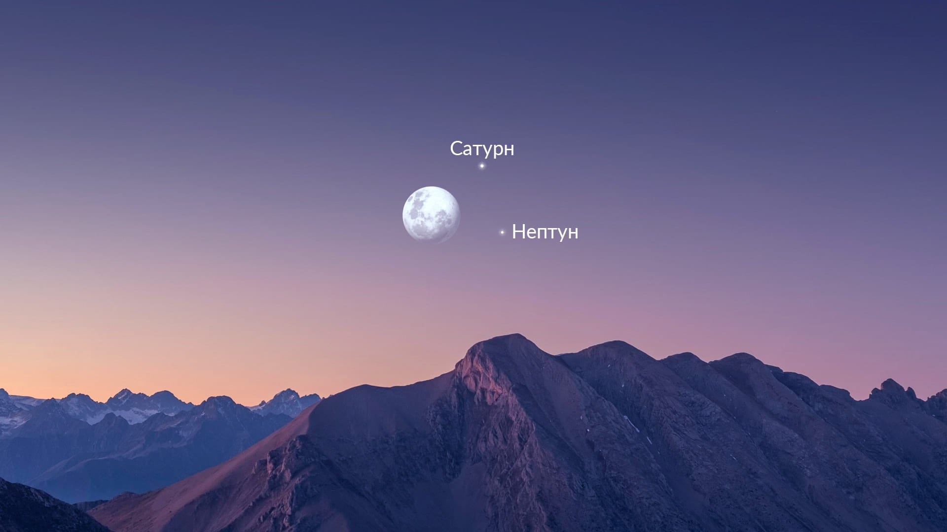 Moon, Saturn, and Neptune Form a Triangle on November 1 and 2