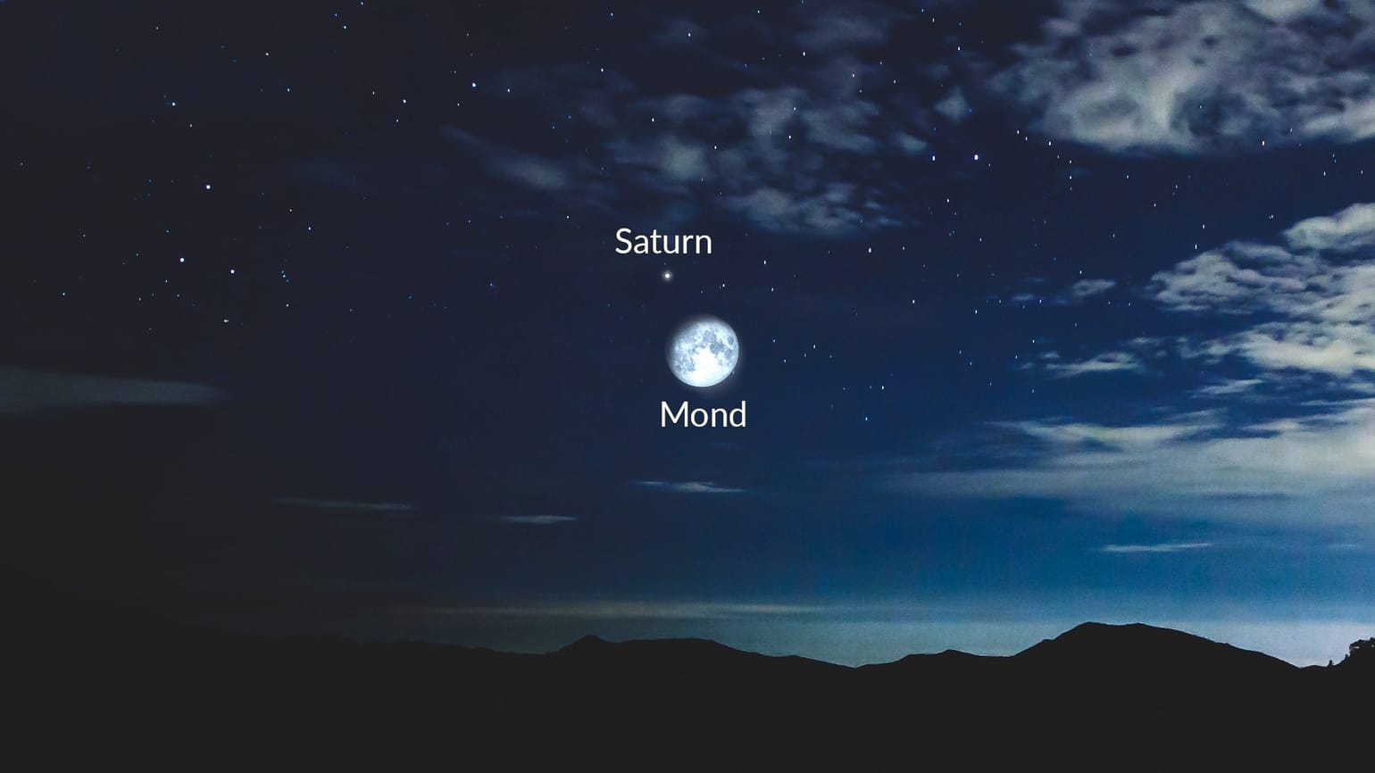 Heller Stern oder Planet neben Mond heute | Mond Saturn Konjunktion | Mond und Jupiter | Star Walk
