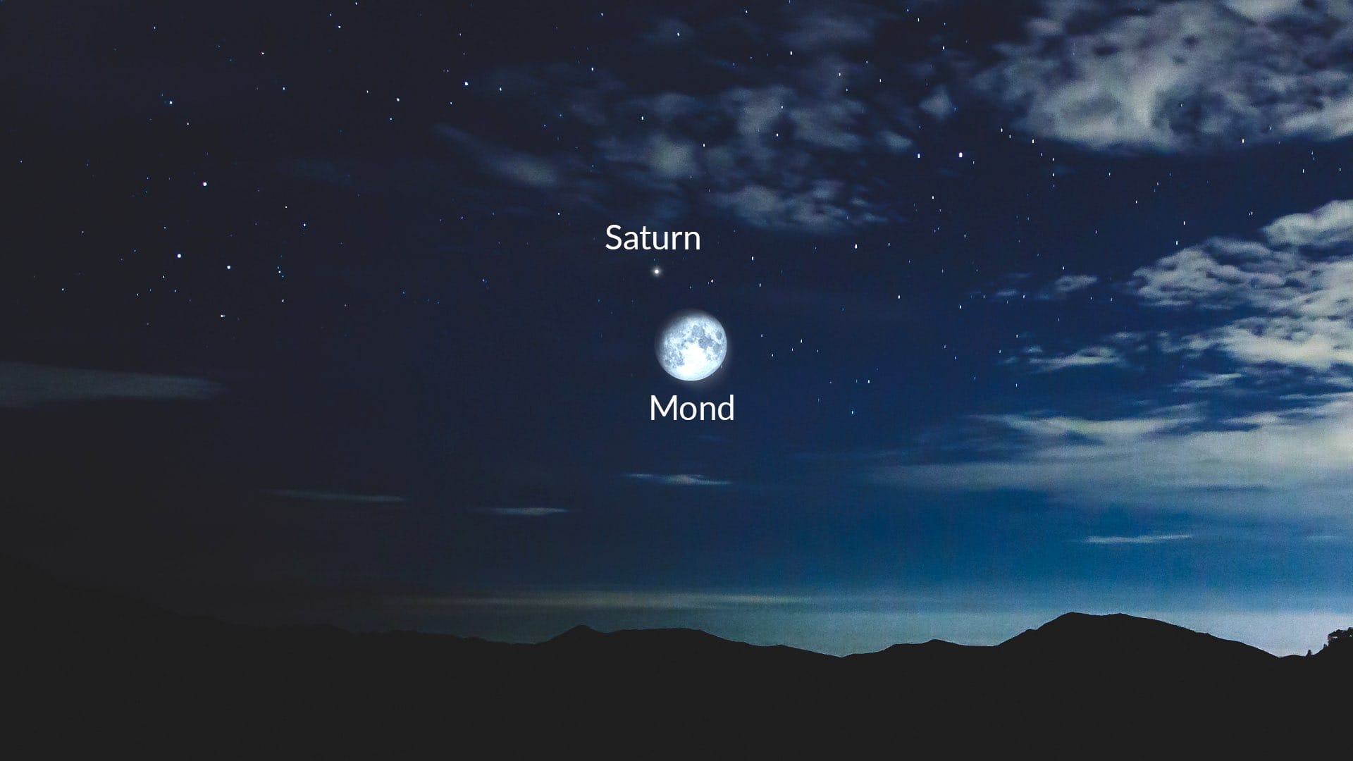 Moon near Saturn in September 2023