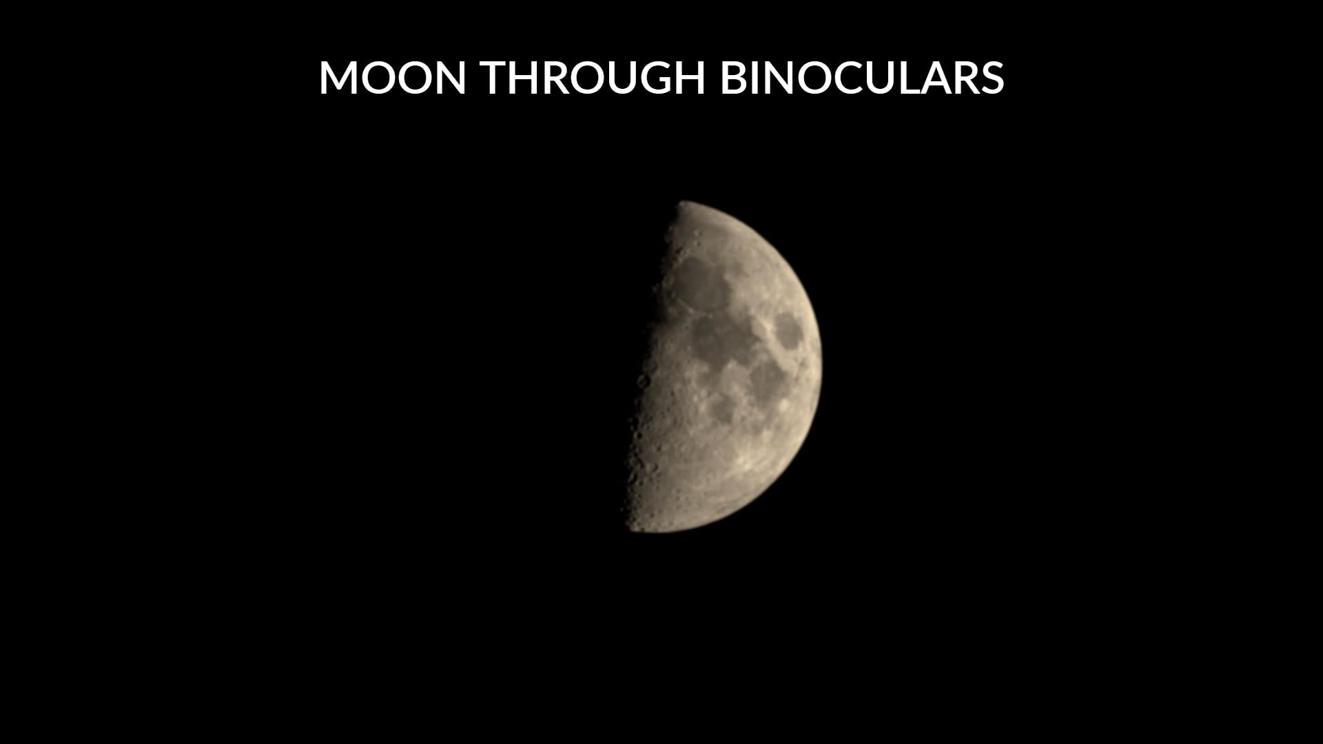 The Moon through binoculars