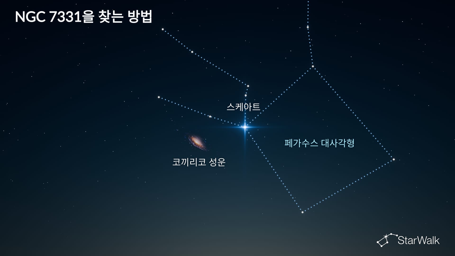 NGC 7331 – 찾는 방법