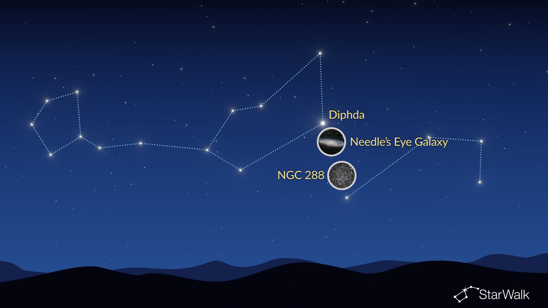 Needle’s Eye Galaxy and NGC 288 – How to Find