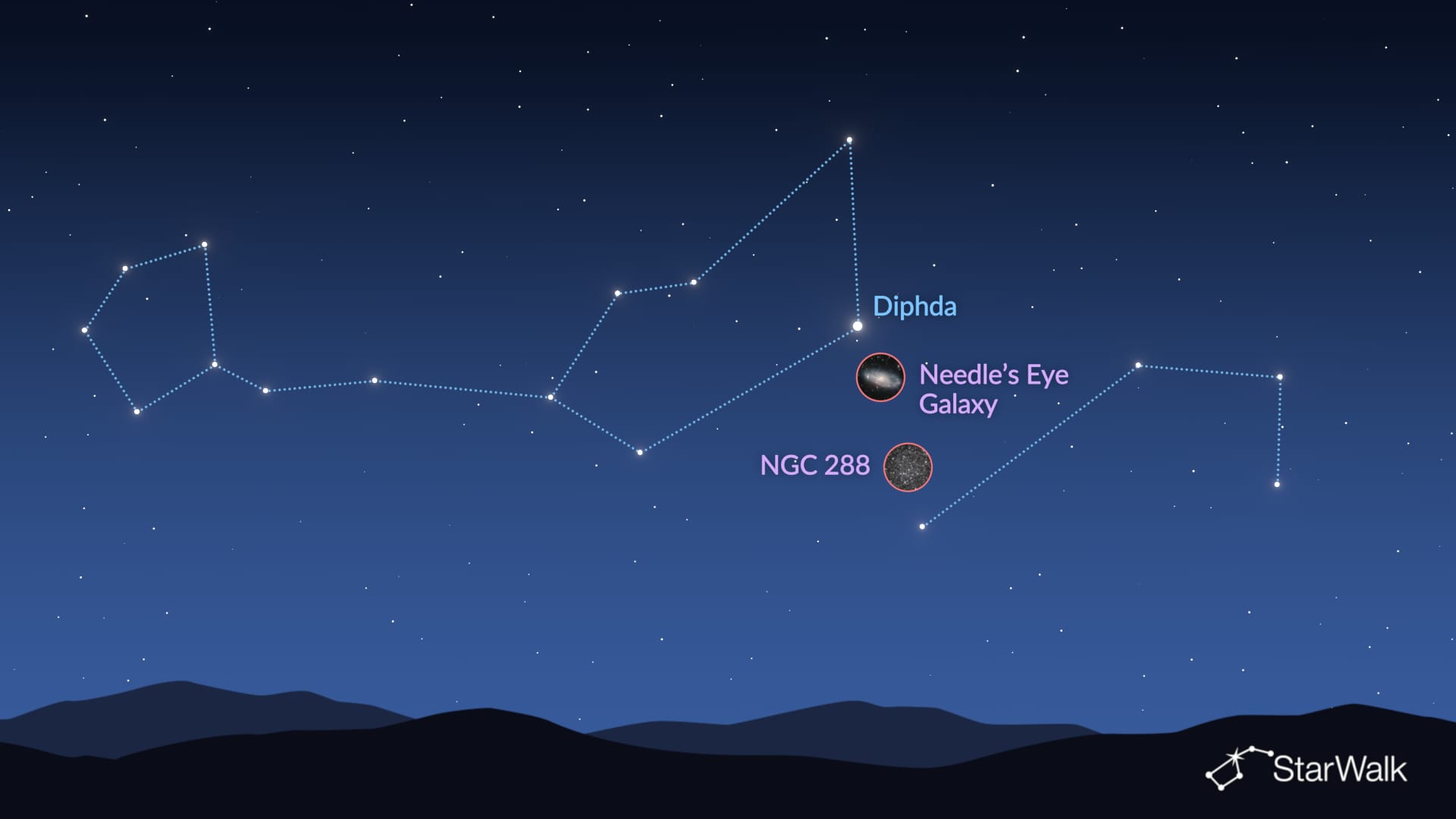 Needle’s Eye Galaxy and NGC 288 – How to Find