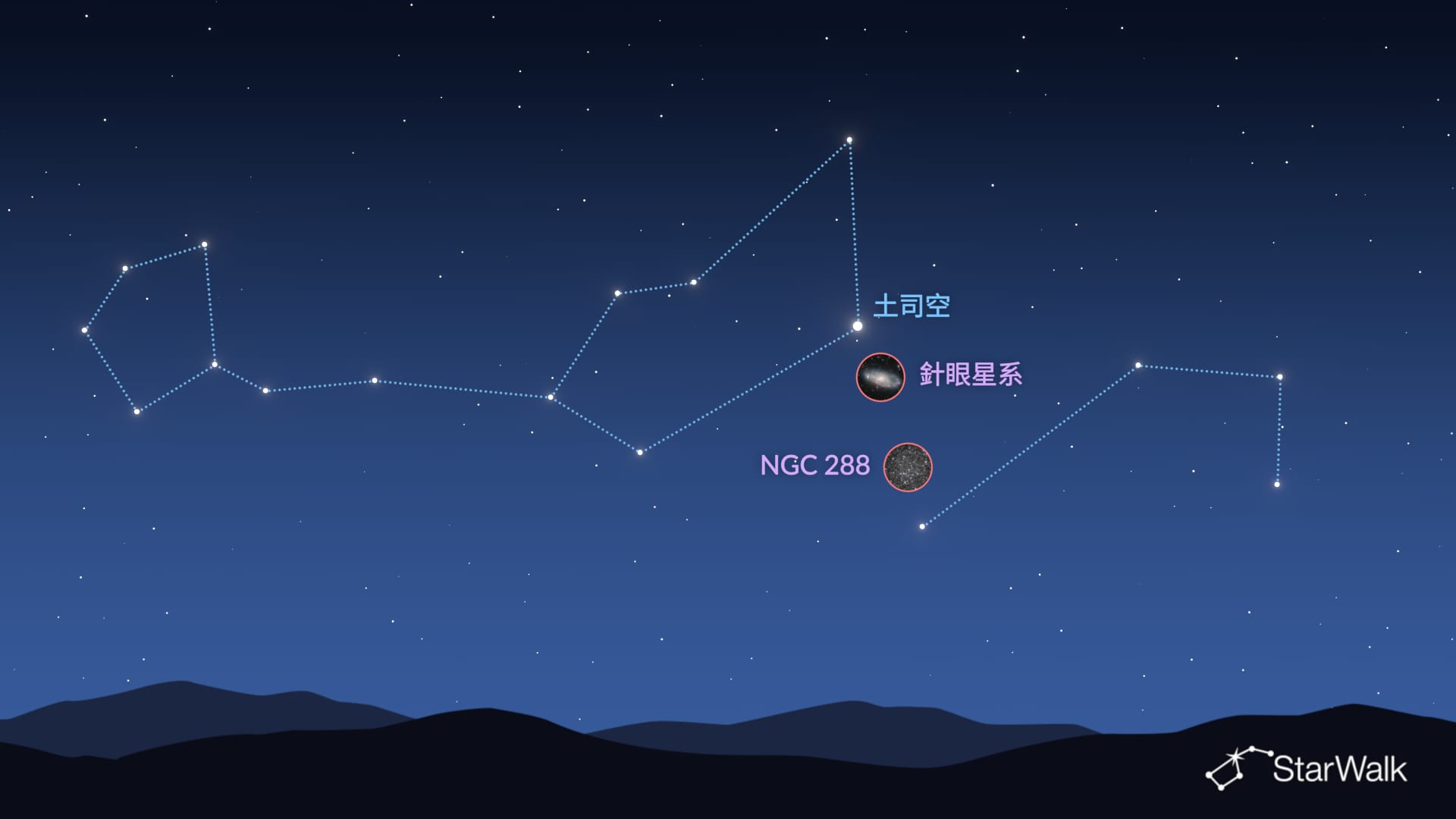 如何找到針眼星系和NGC 288