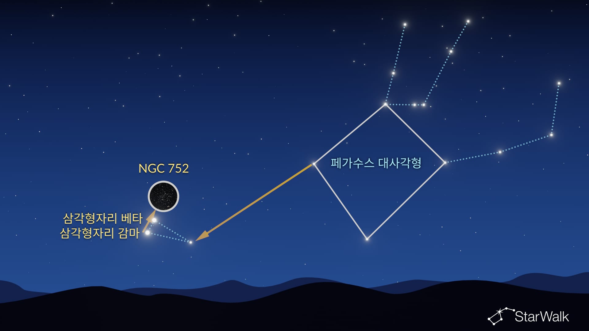 NGC 752 찾는 법