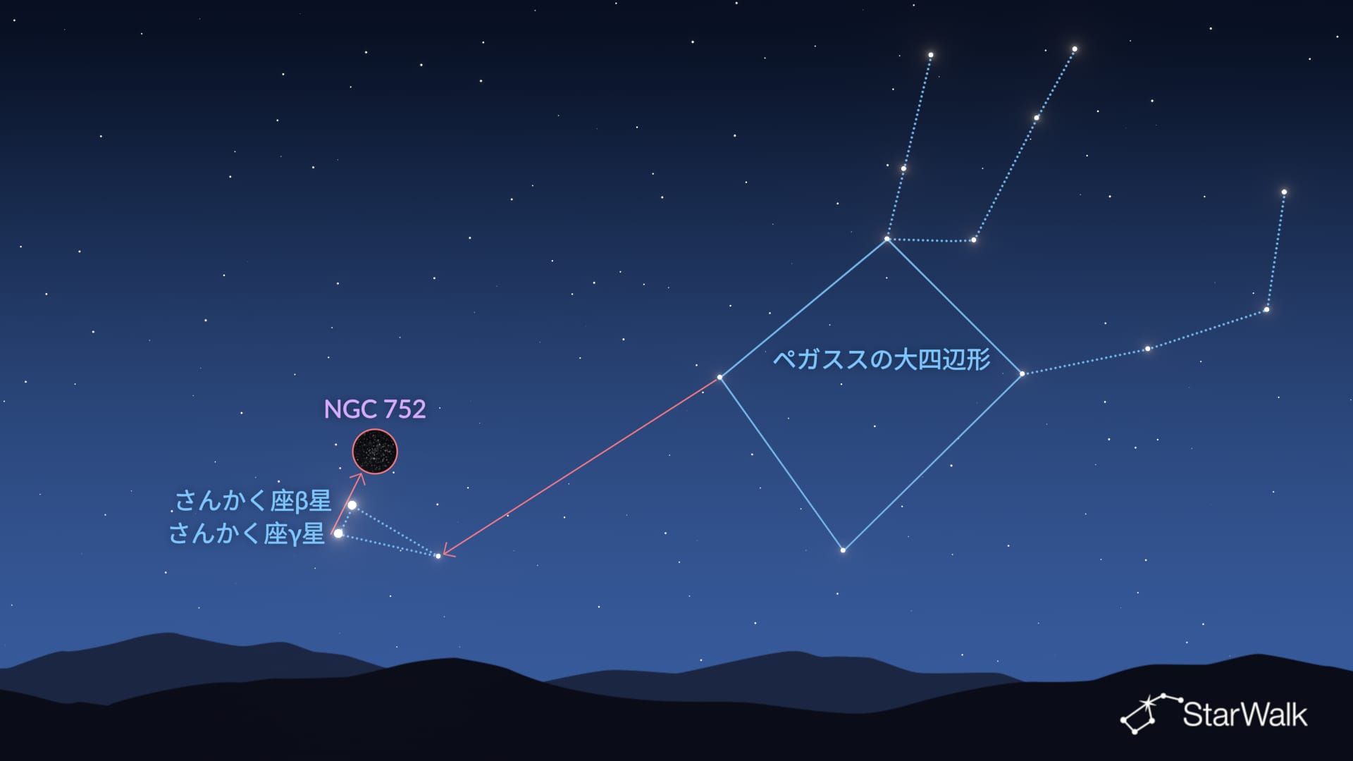 NGC 752の見つけ方