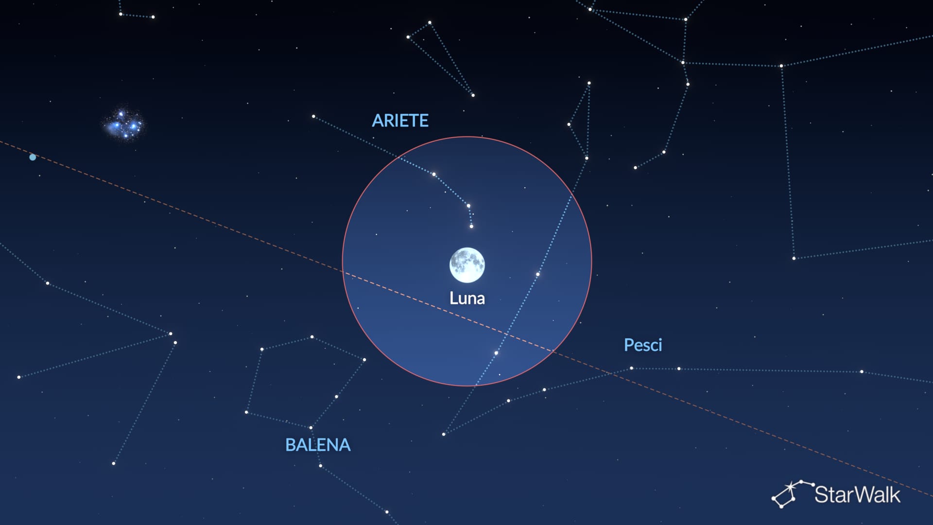 Cielo notturno del 26 ottobre 2026: Luna piena del Cacciatore