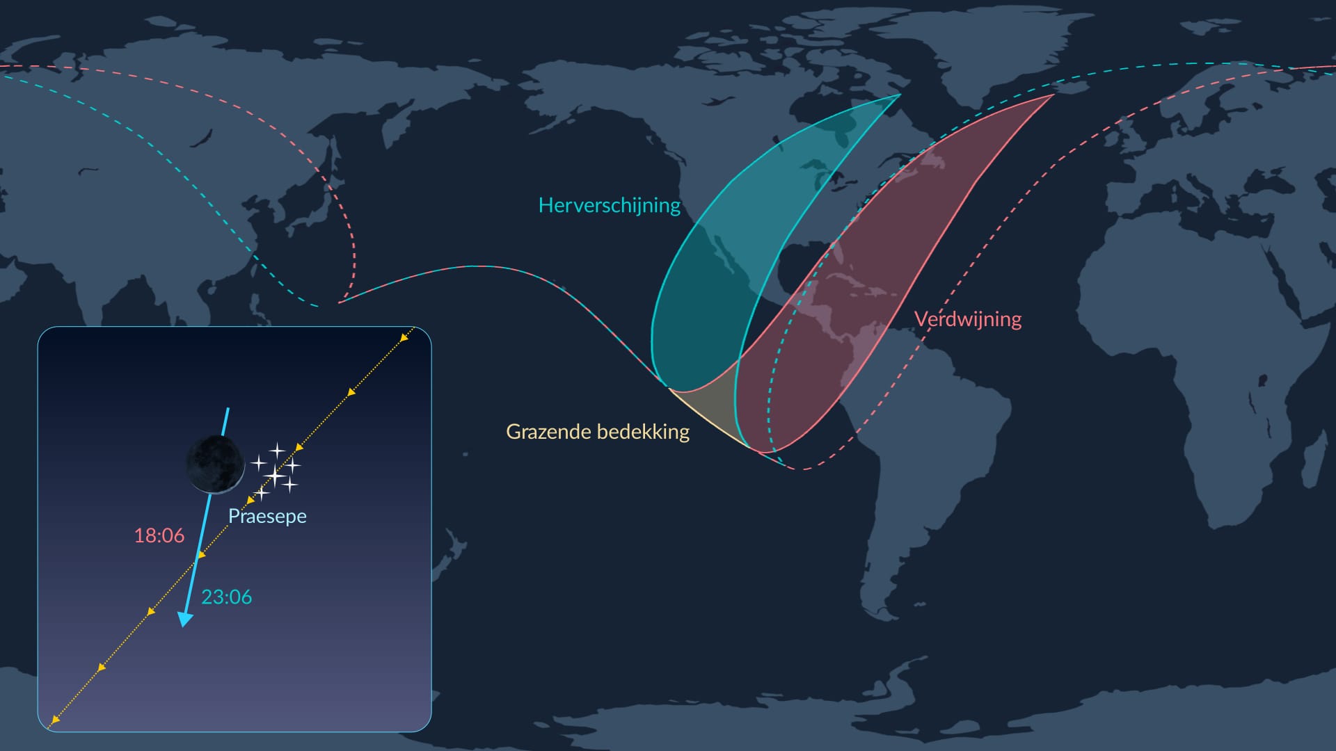 Sterrenhemel van vanavond: bedekking van de Bijenkorfcluster door de Maan op 18 juni