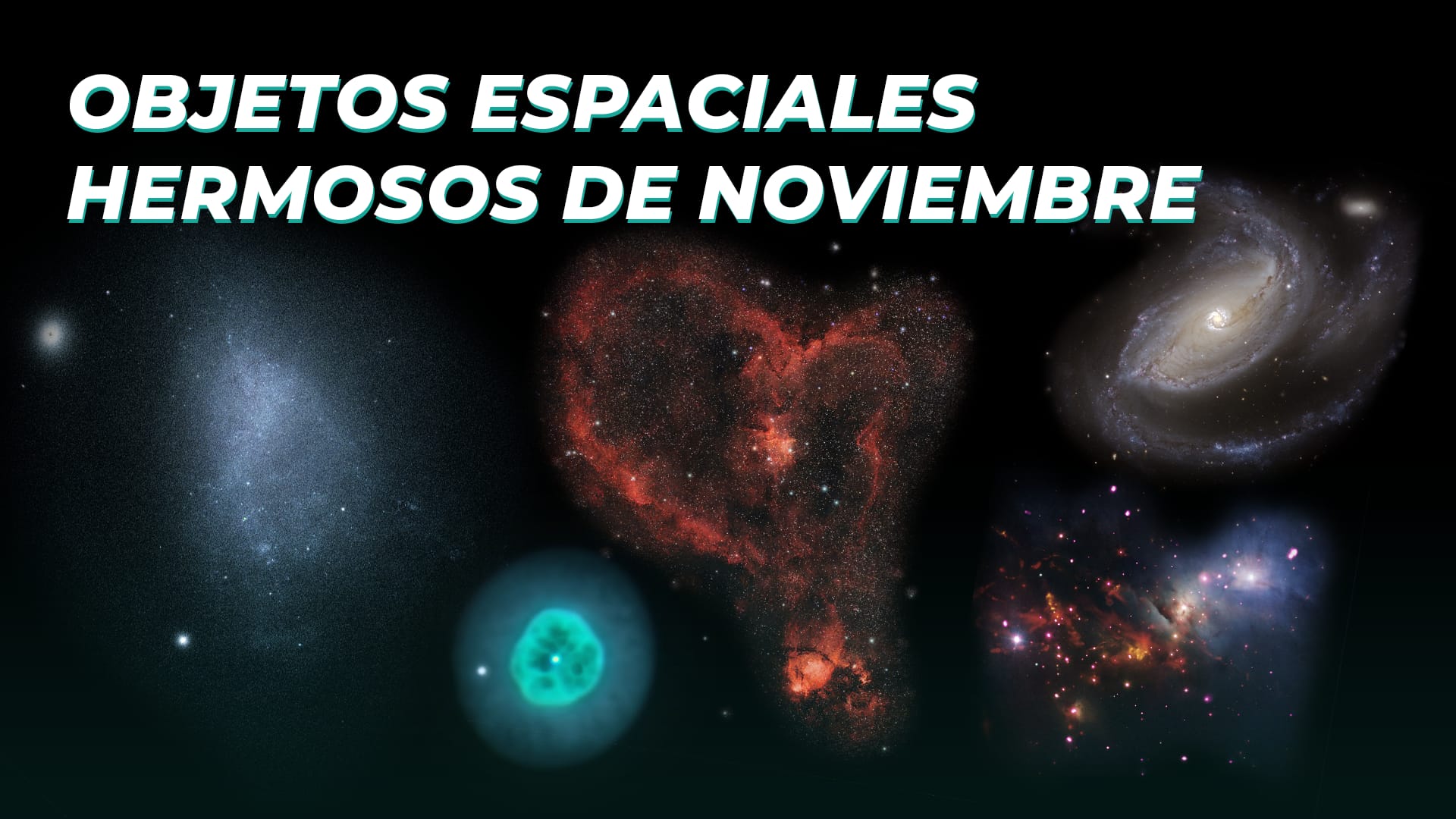 Objetos espaciales hermosos de noviembre