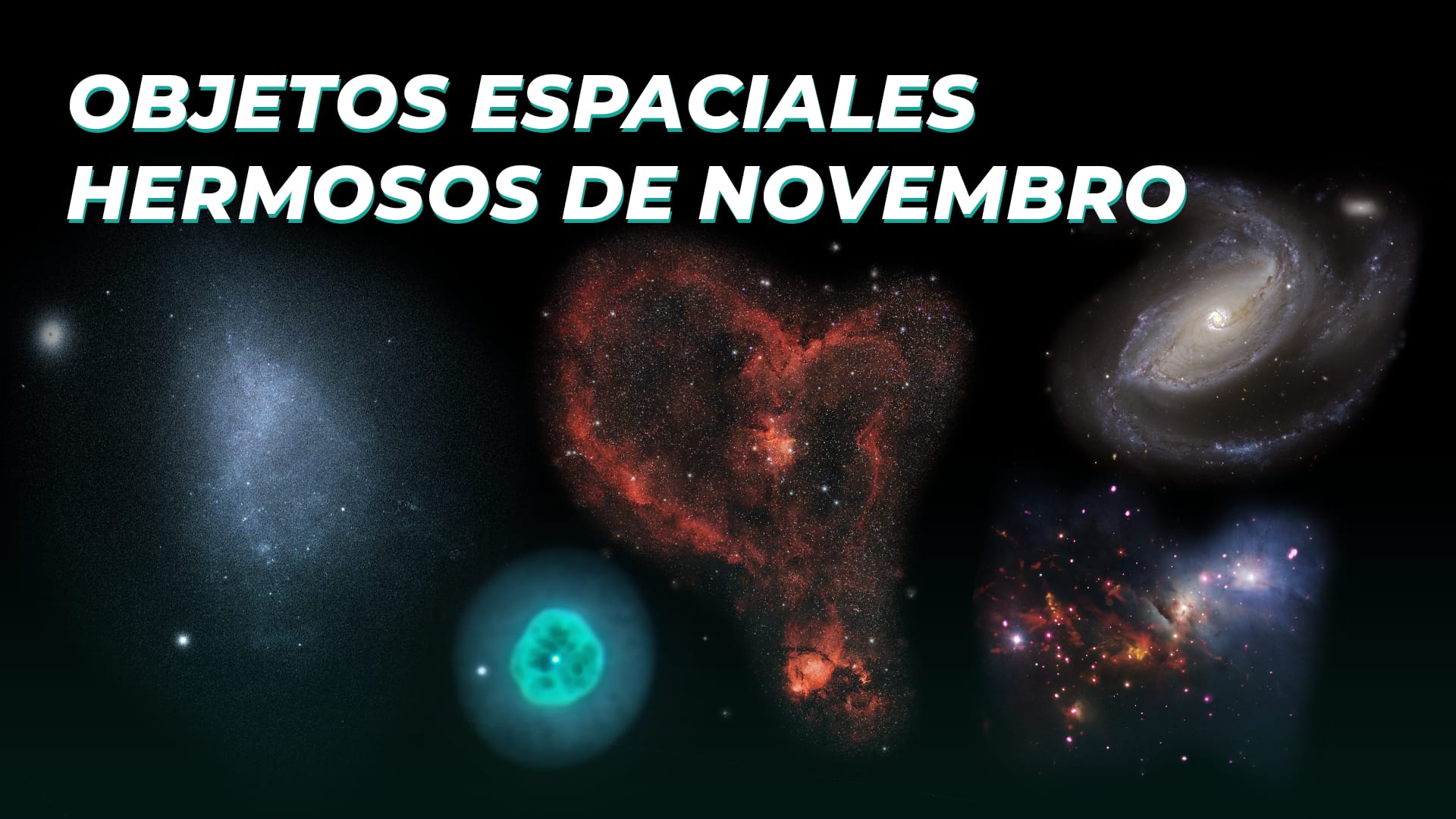 Objetos espaciales hermosos de novembro