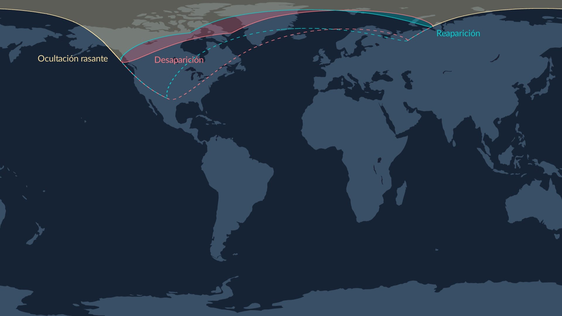 Visibility map of the lunar occultation of the Beehive Cluster on December 8, 2025