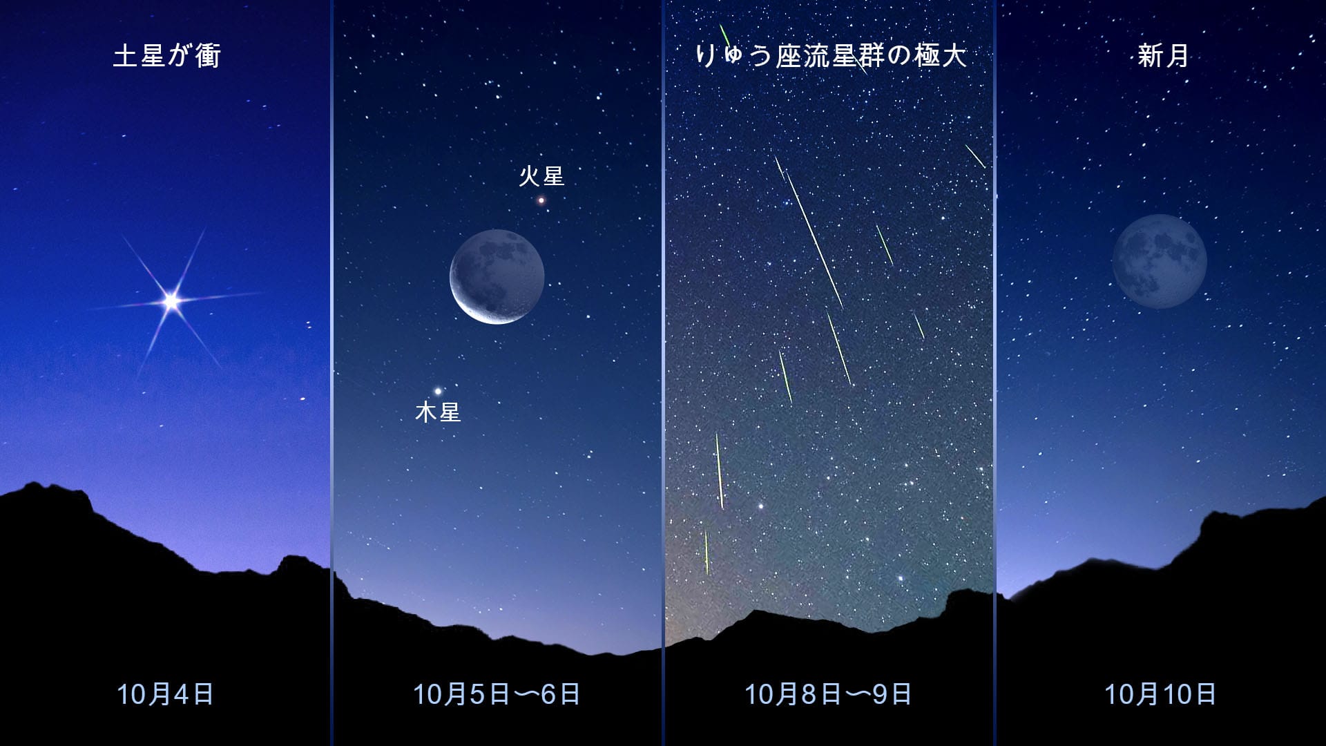 2026年10月4〜10日の天文イベント