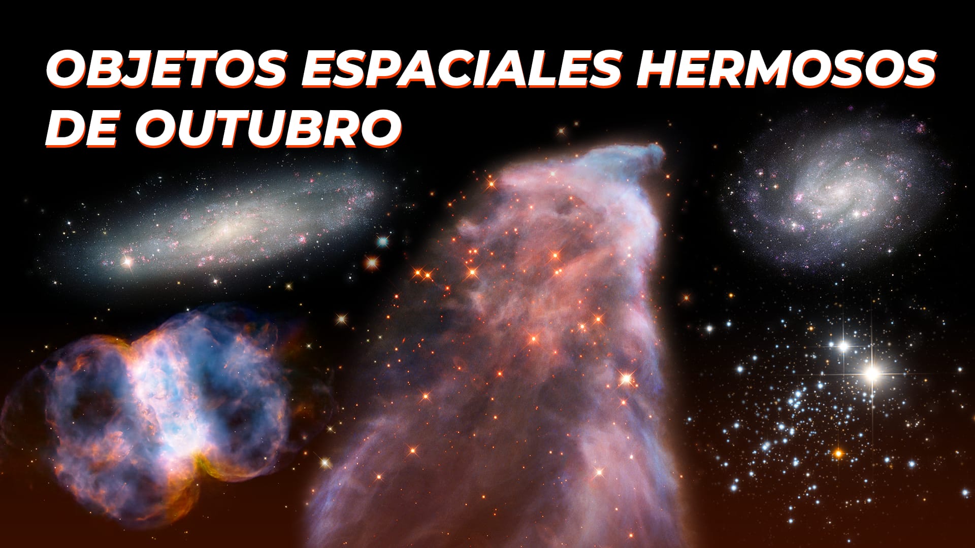Objetos espaciales hermosos de outubro