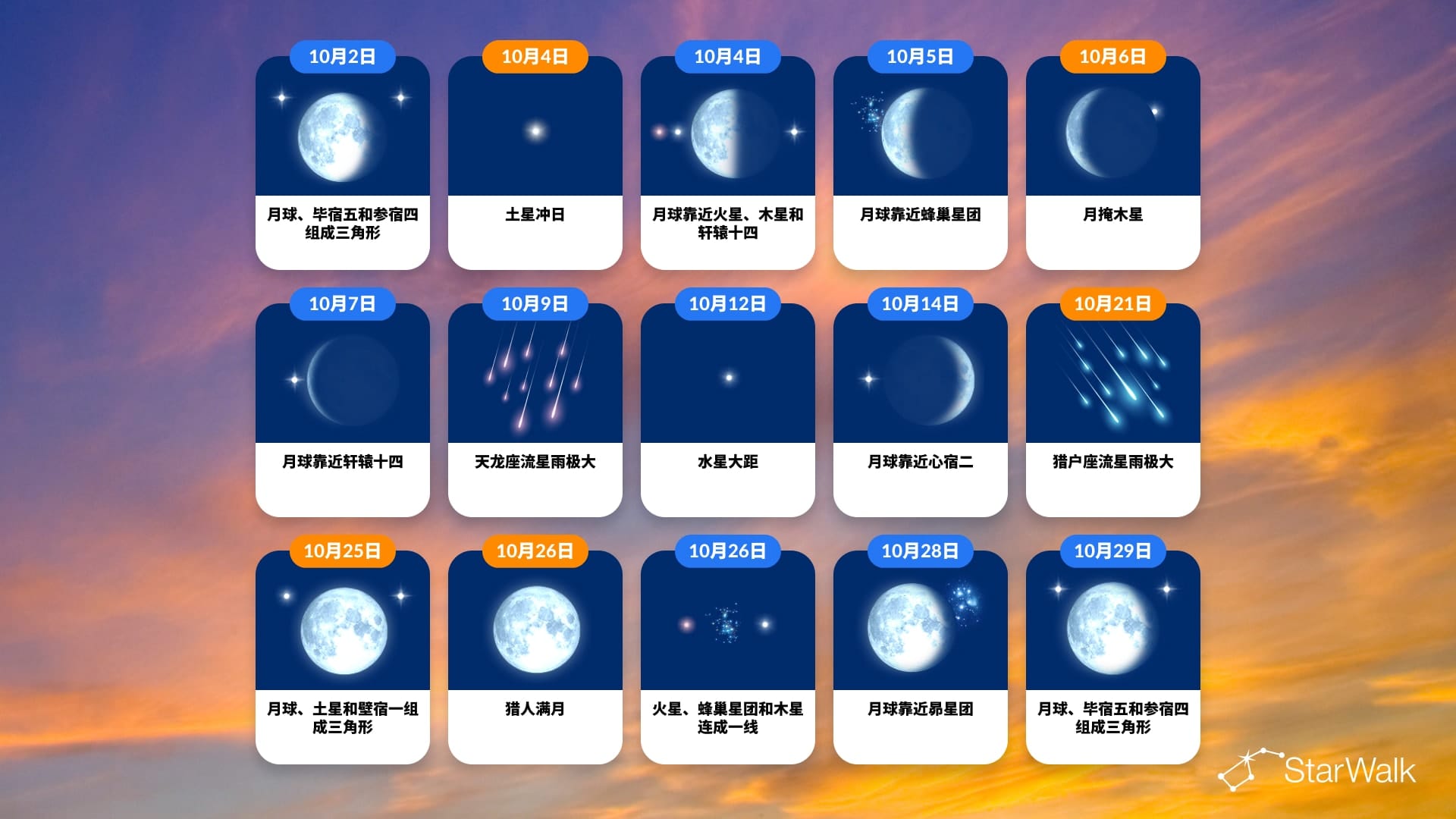 10月天象日历