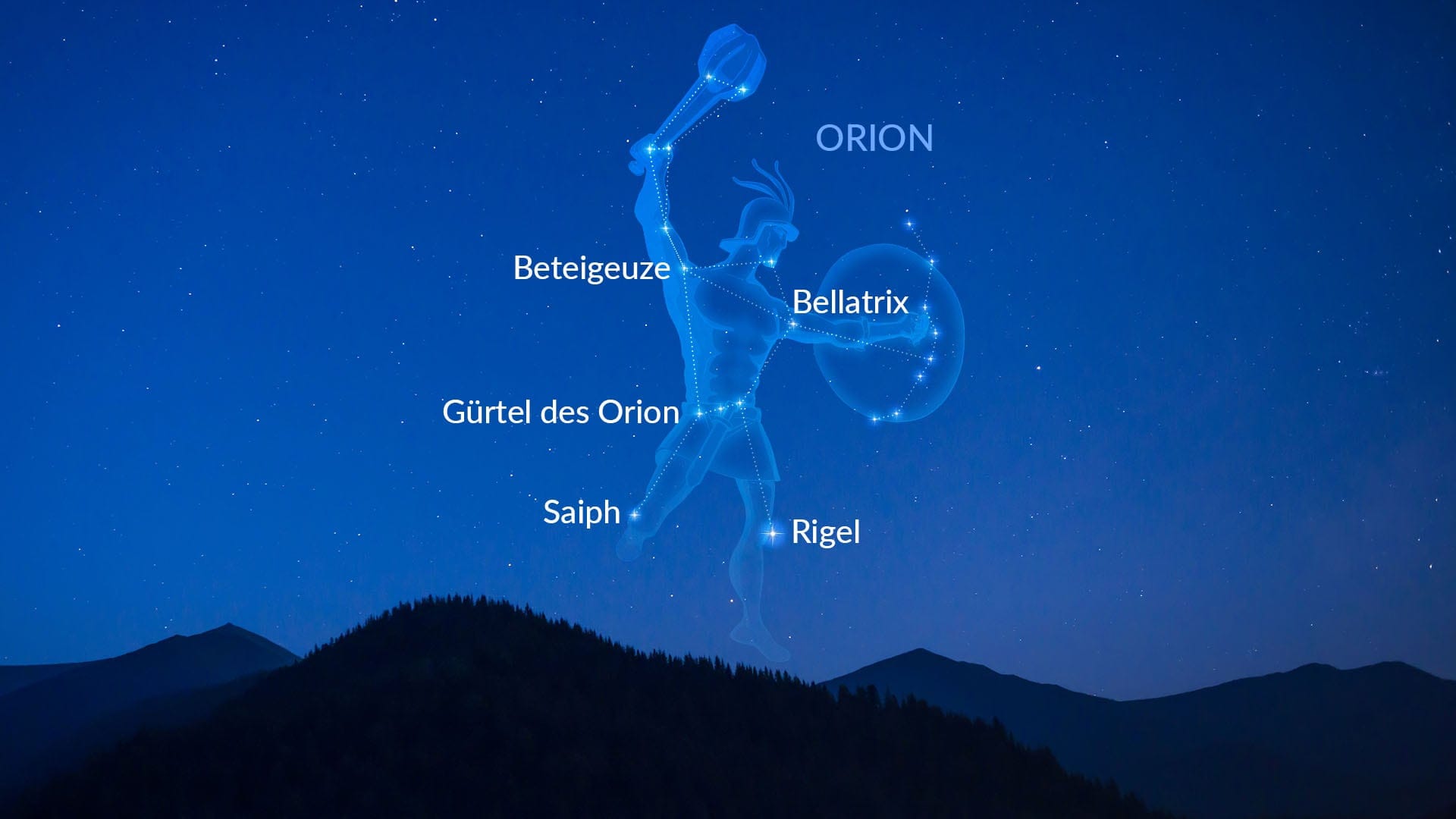 Orion Sternbild Zeichnung Sternbilder Im Winter Das Wintersechseck