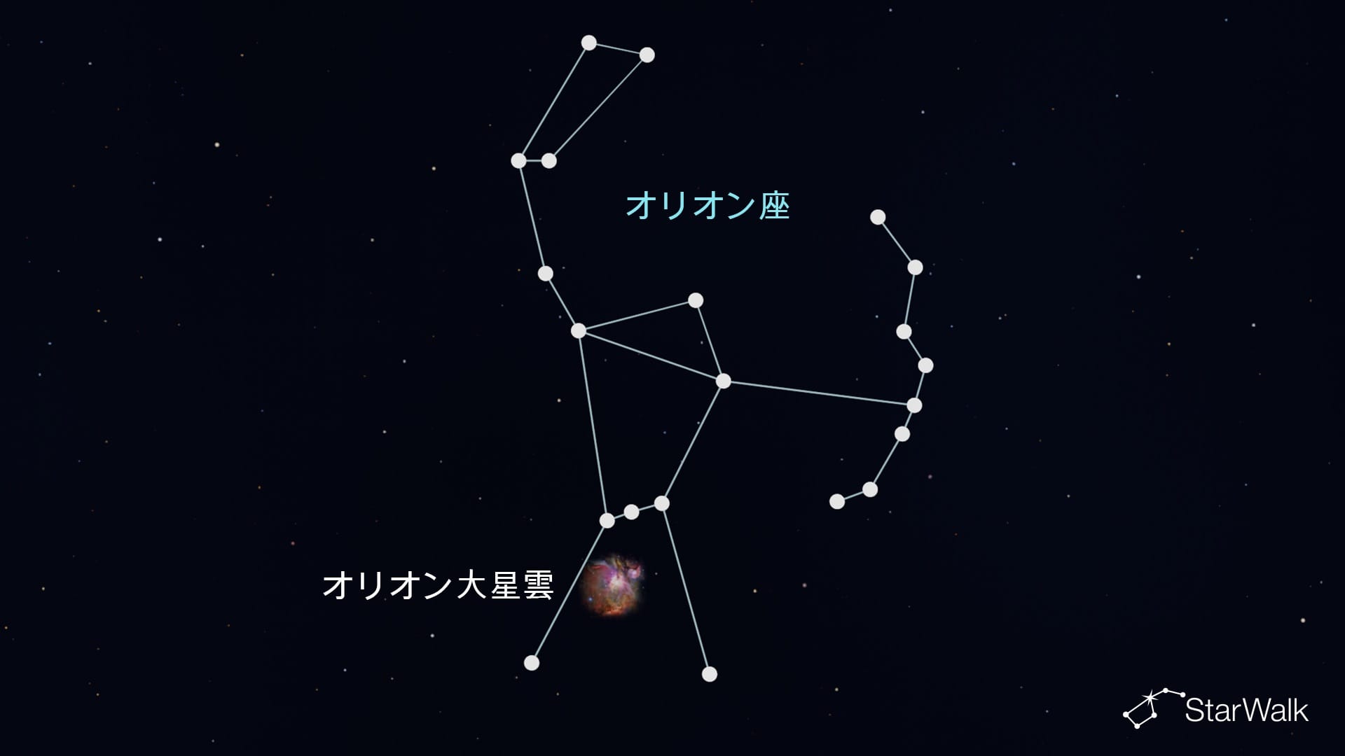 オリオン座のオリオン大星雲