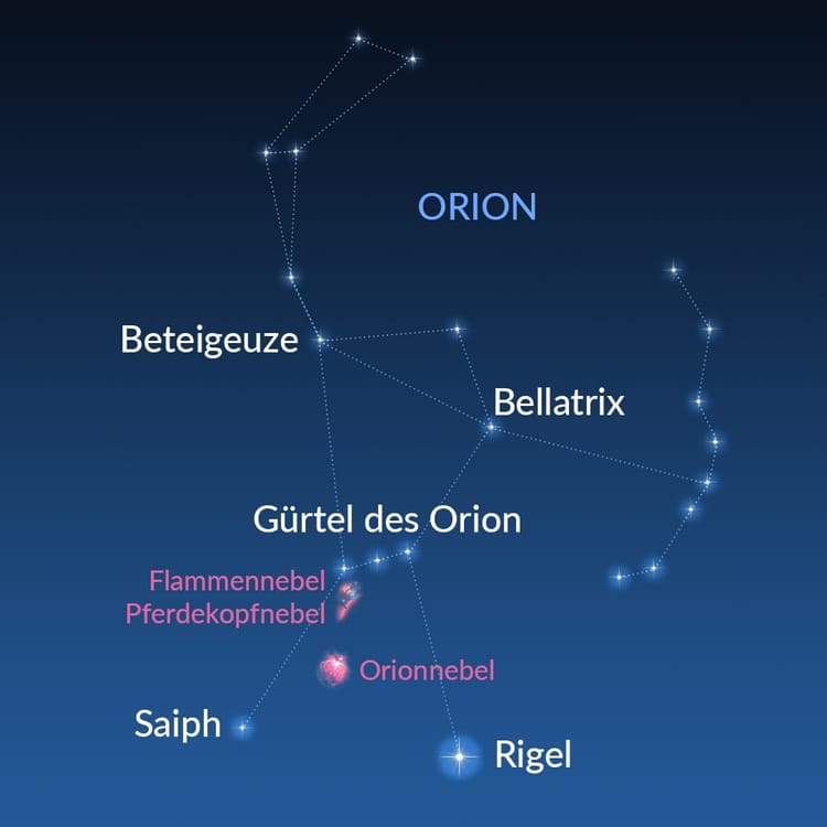 Sternbild Orion Was ist Orion Sternbild Jäger Gürtel des Orion Orion Gürtel Star Walk