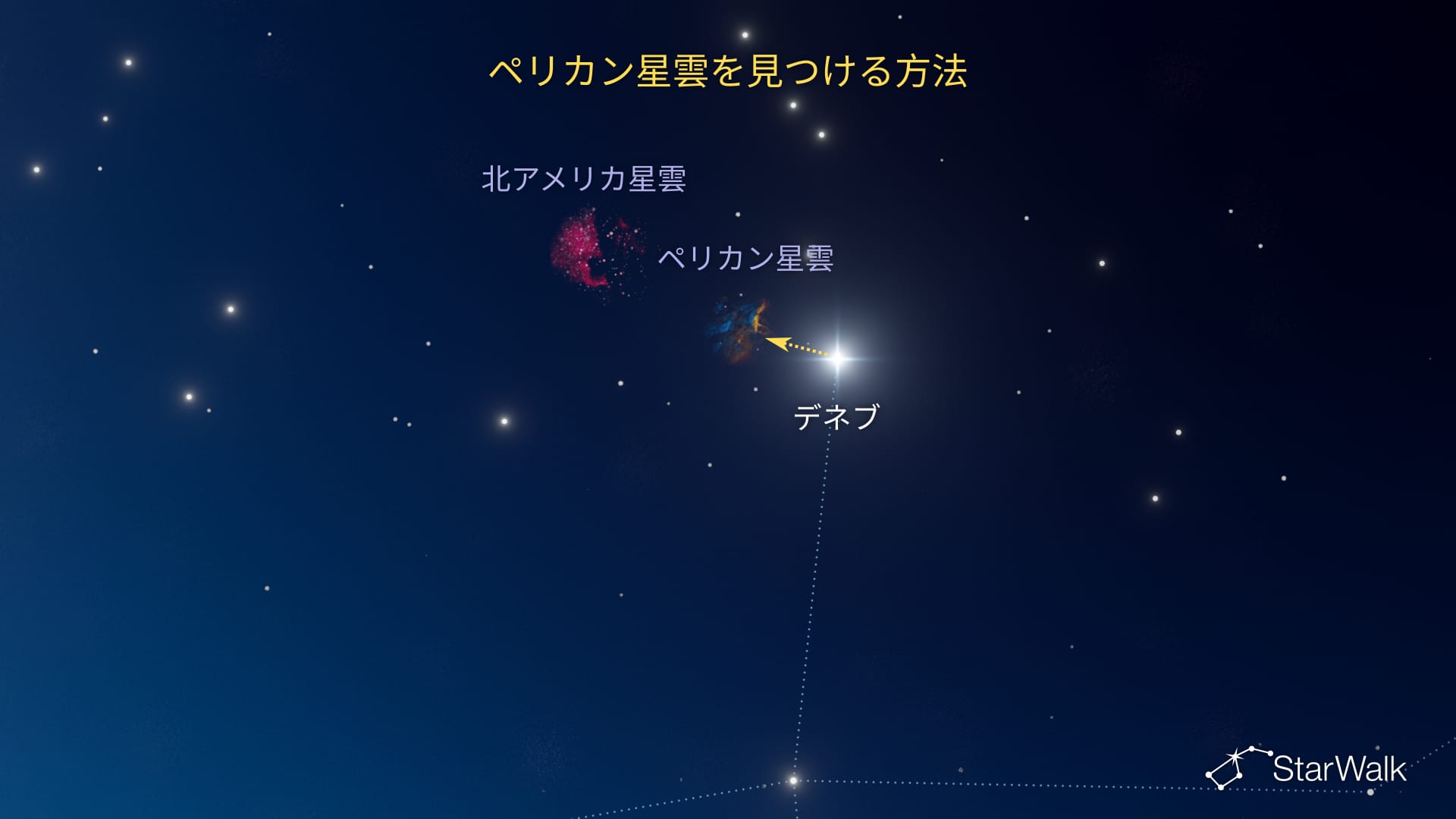 ペリカン星雲の見つけ方
