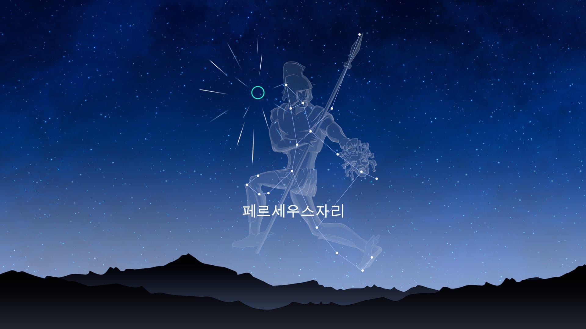 페르세우스자리 유성우의 방사점