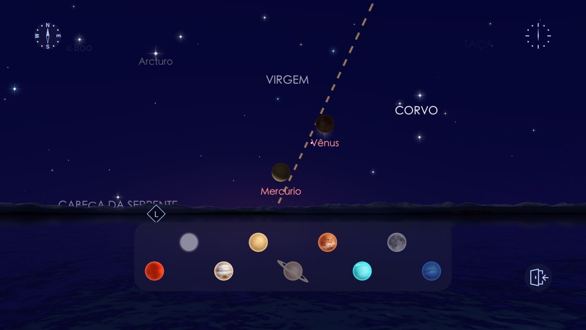 Desfile de planetas de novembro de 2026 no Star Walk 2