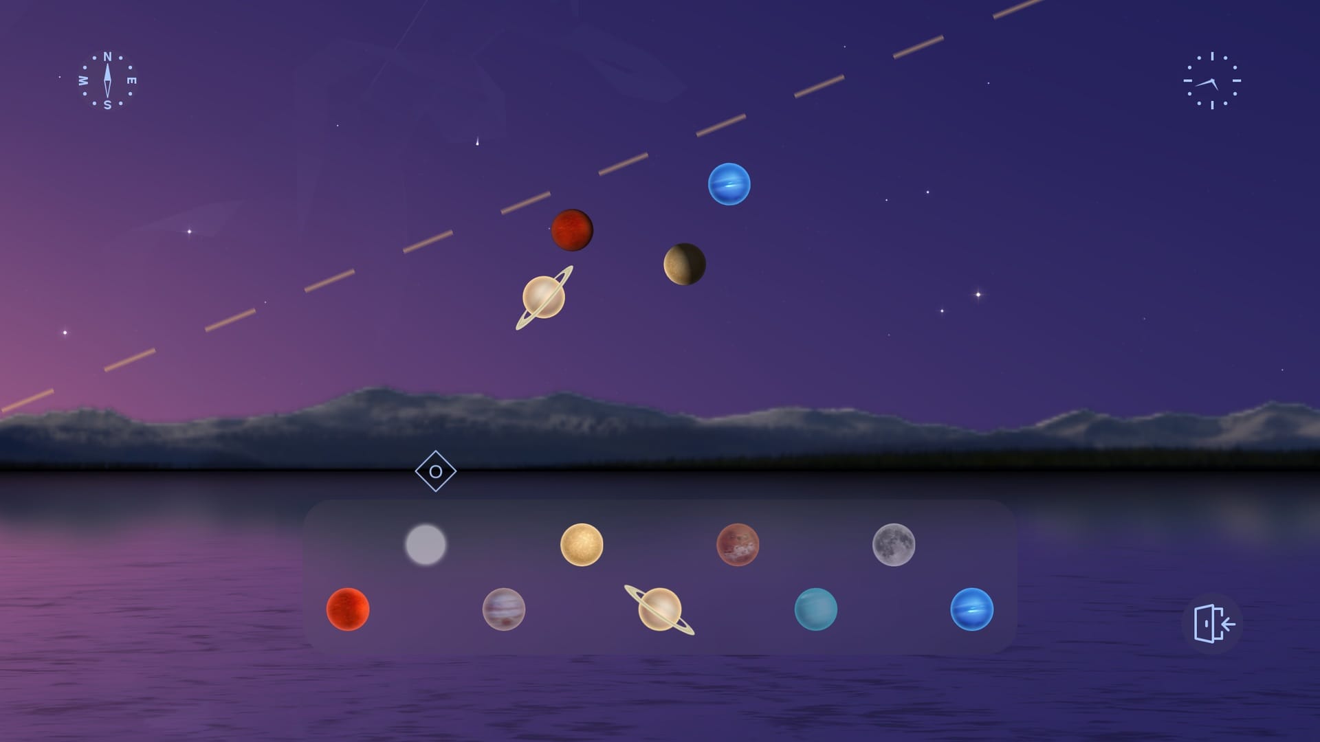 Planetenkonstellation am 18. April 2026: Star Walk 2 → Planet Walk