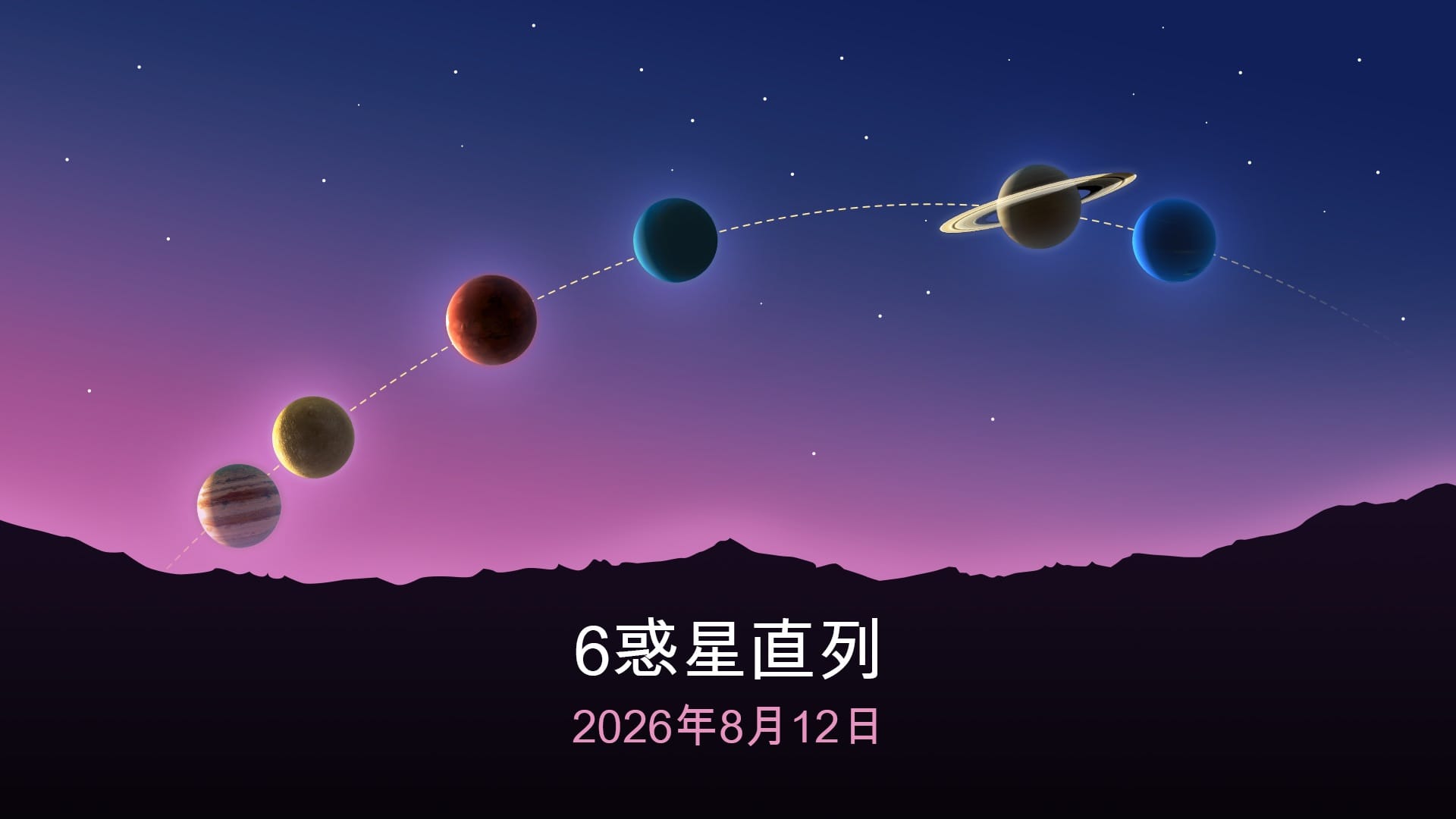 2026年8月12日の惑星直列