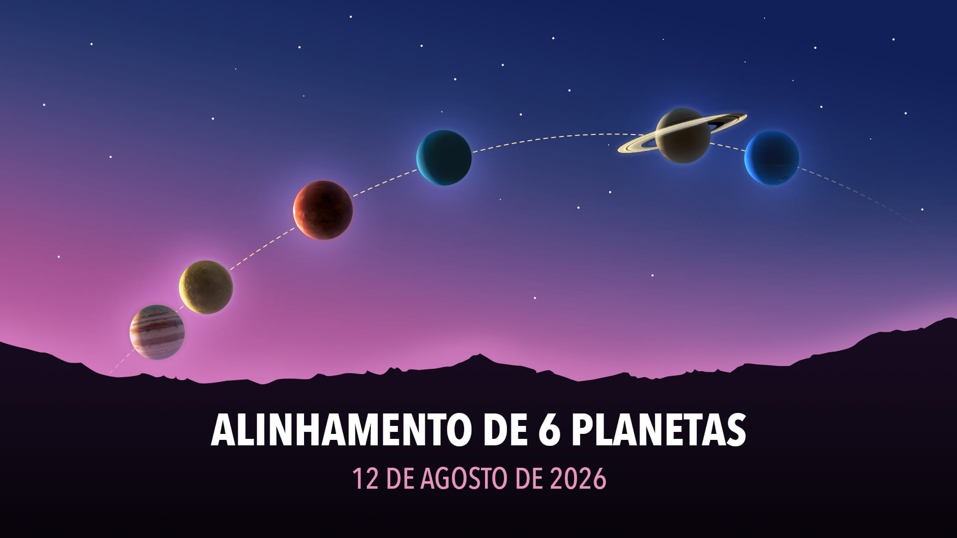 Alinhamento planetário em 12 de agosto de 2026