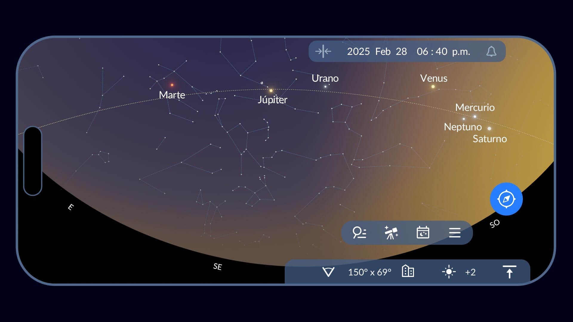 Planetary Alignment Feb 28, 2025 Sky Tonight