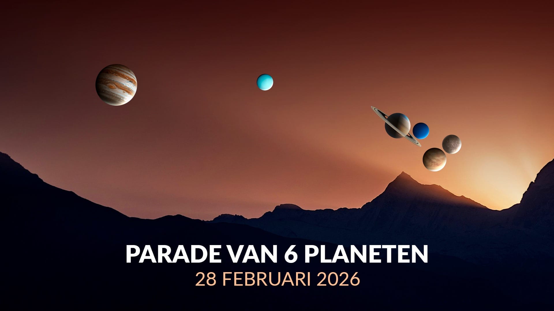 Zeldzame planeetuitlijning op 28 februari 2026