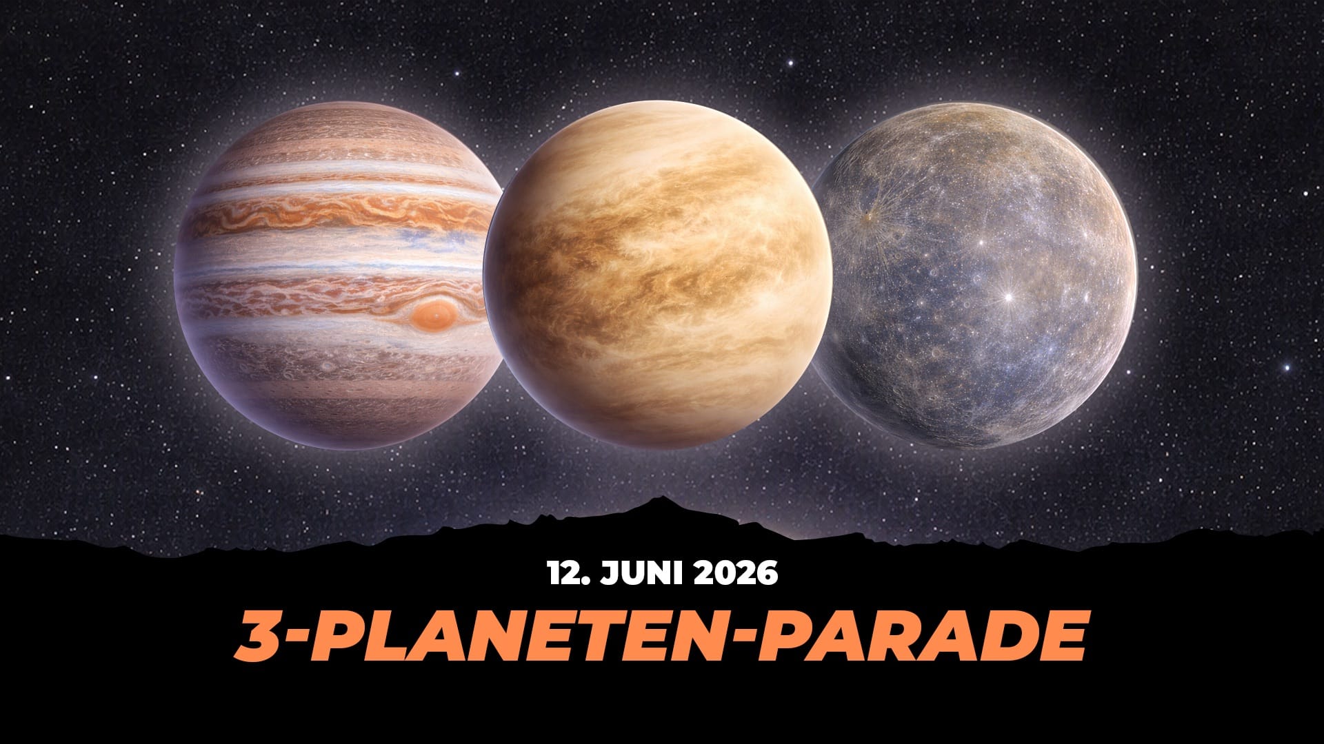 Planetenkonstellation am 12. Juni 2026