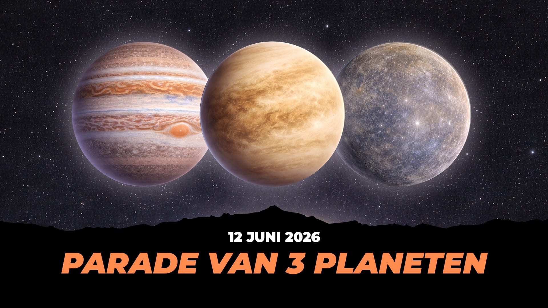 Planetaire uitlijning op 12 juni 2026