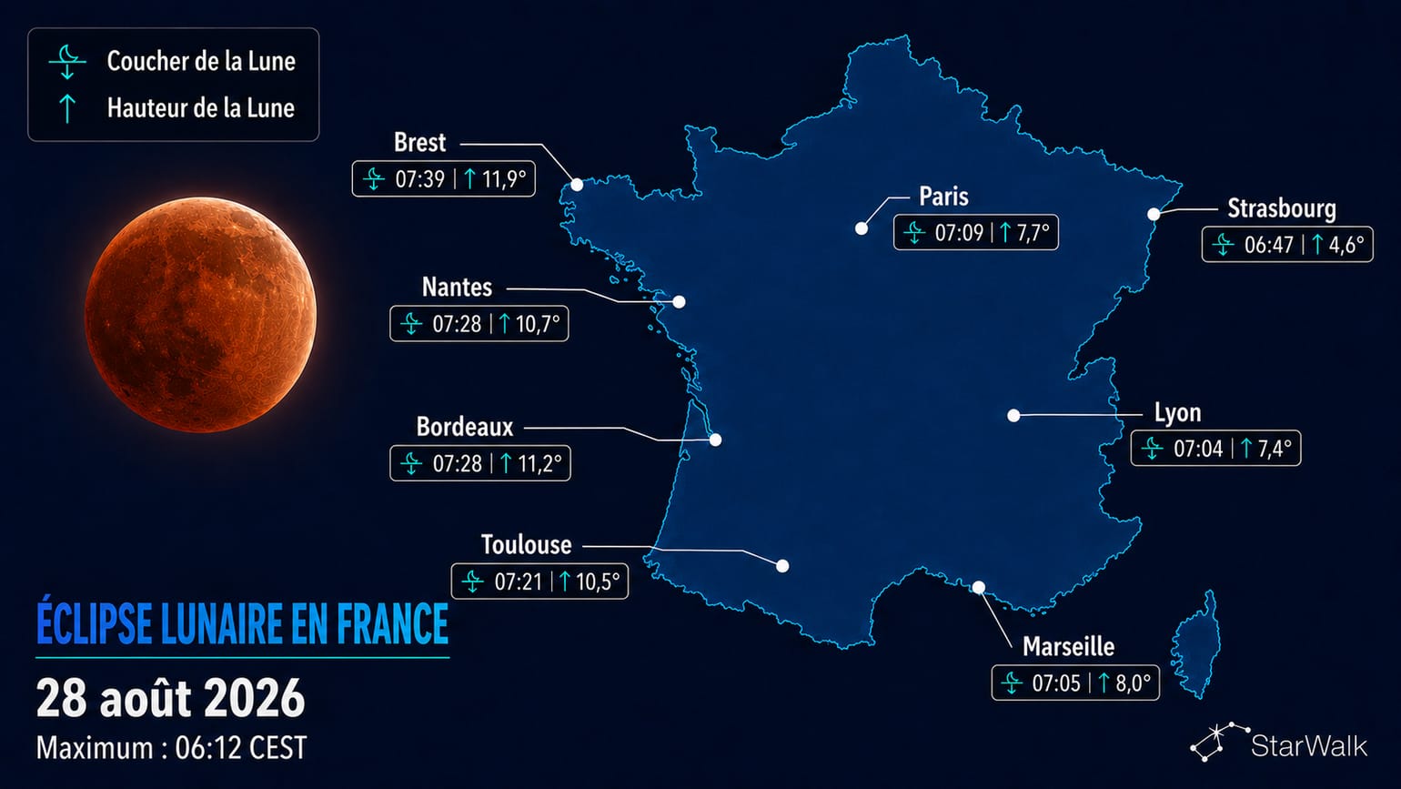 Éclipse partielle de Lune 2026 : heure en France