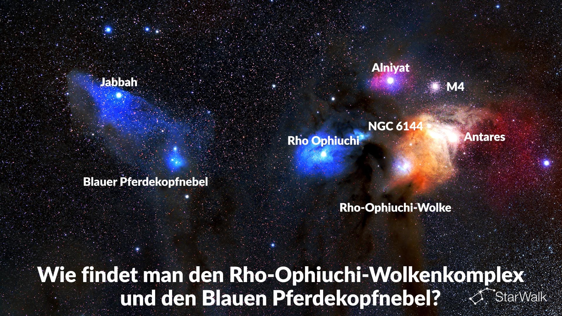 Wie findet man den Rho-Ophiuchi-Wolkenkomplex?