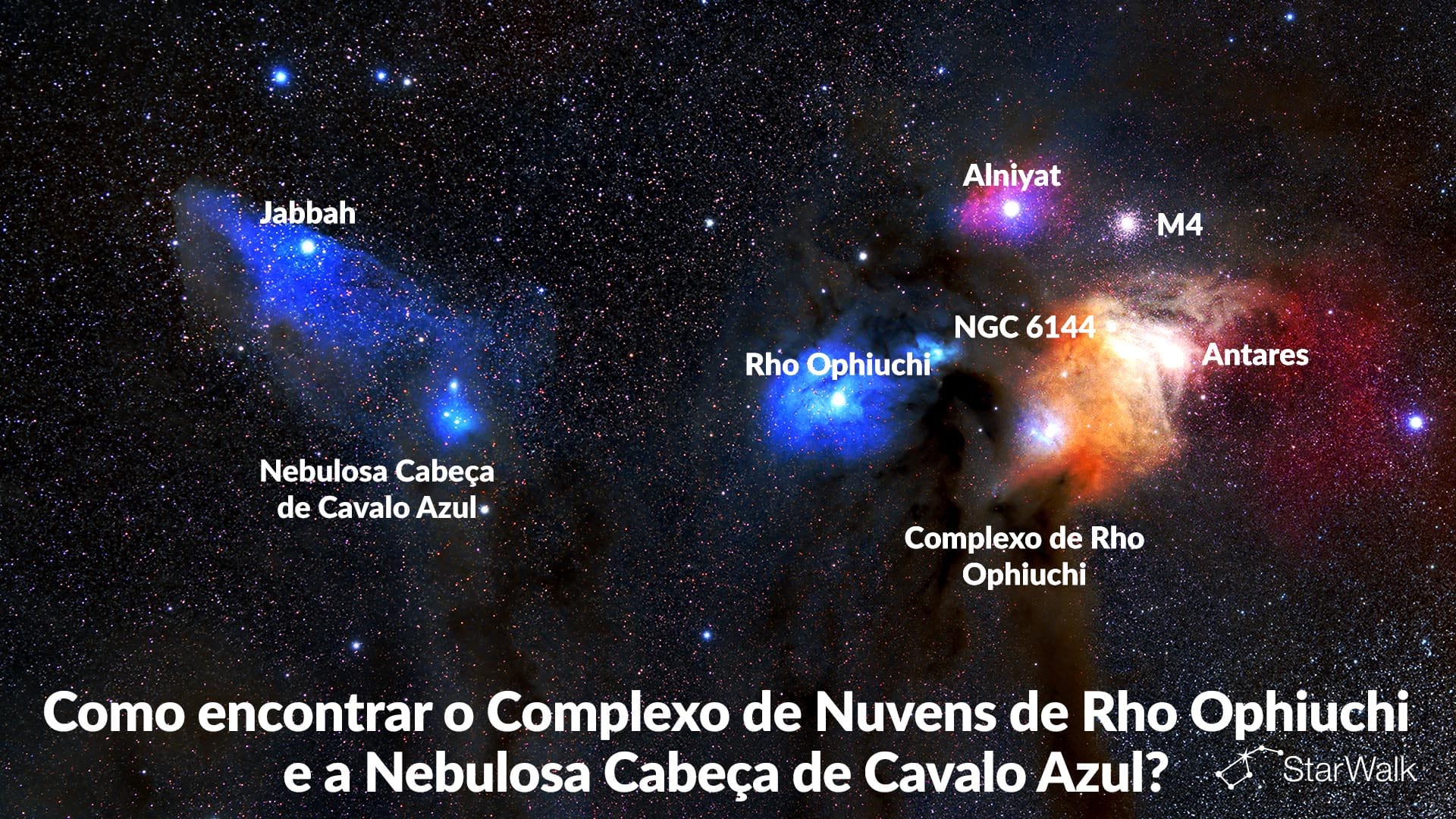 Como encontrar o Complexo de Nuvens Rho Ophiuchi
