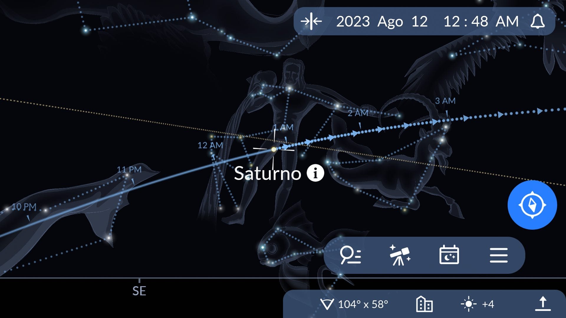 Saturno in Sky Tonight