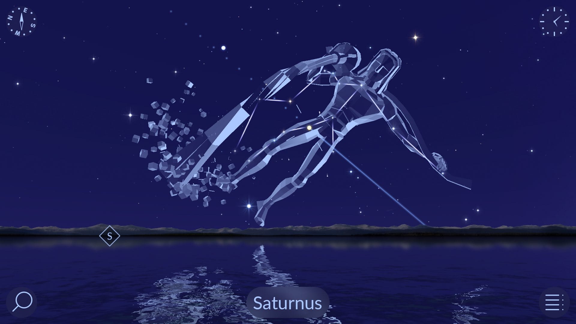 Saturnus in Star Walk 2