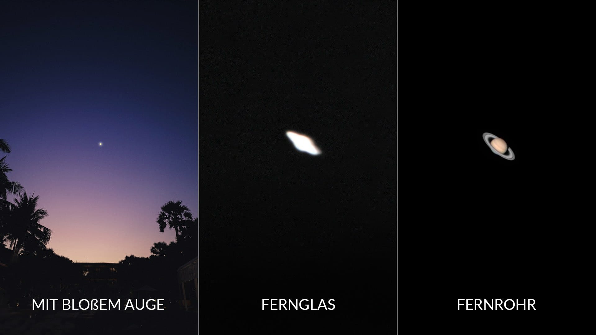 Wie sieht der Saturn von der Erde aus?