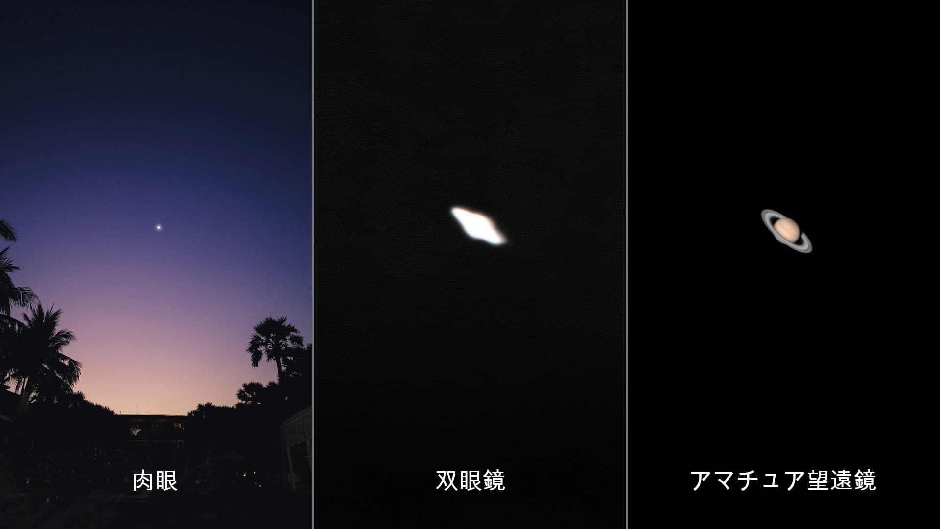 地球から見た土星