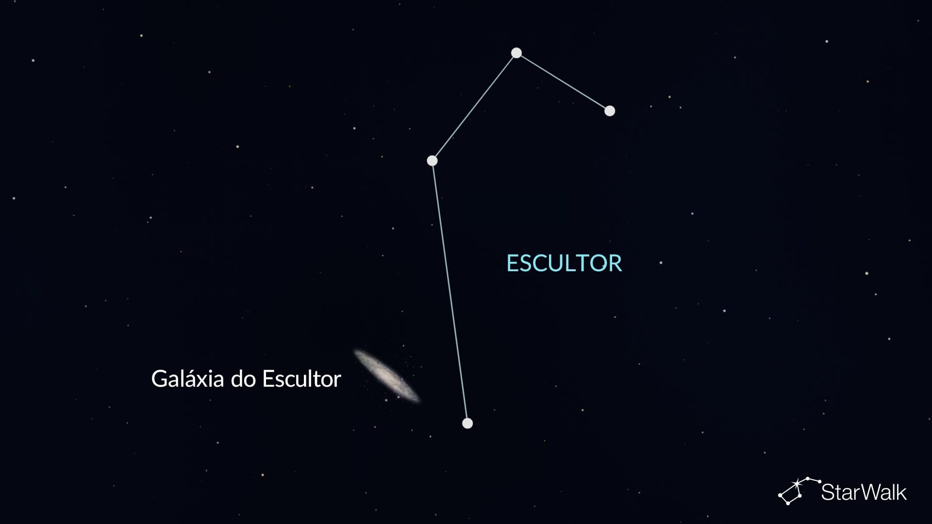 Galáxia do Escultor em Escultor
