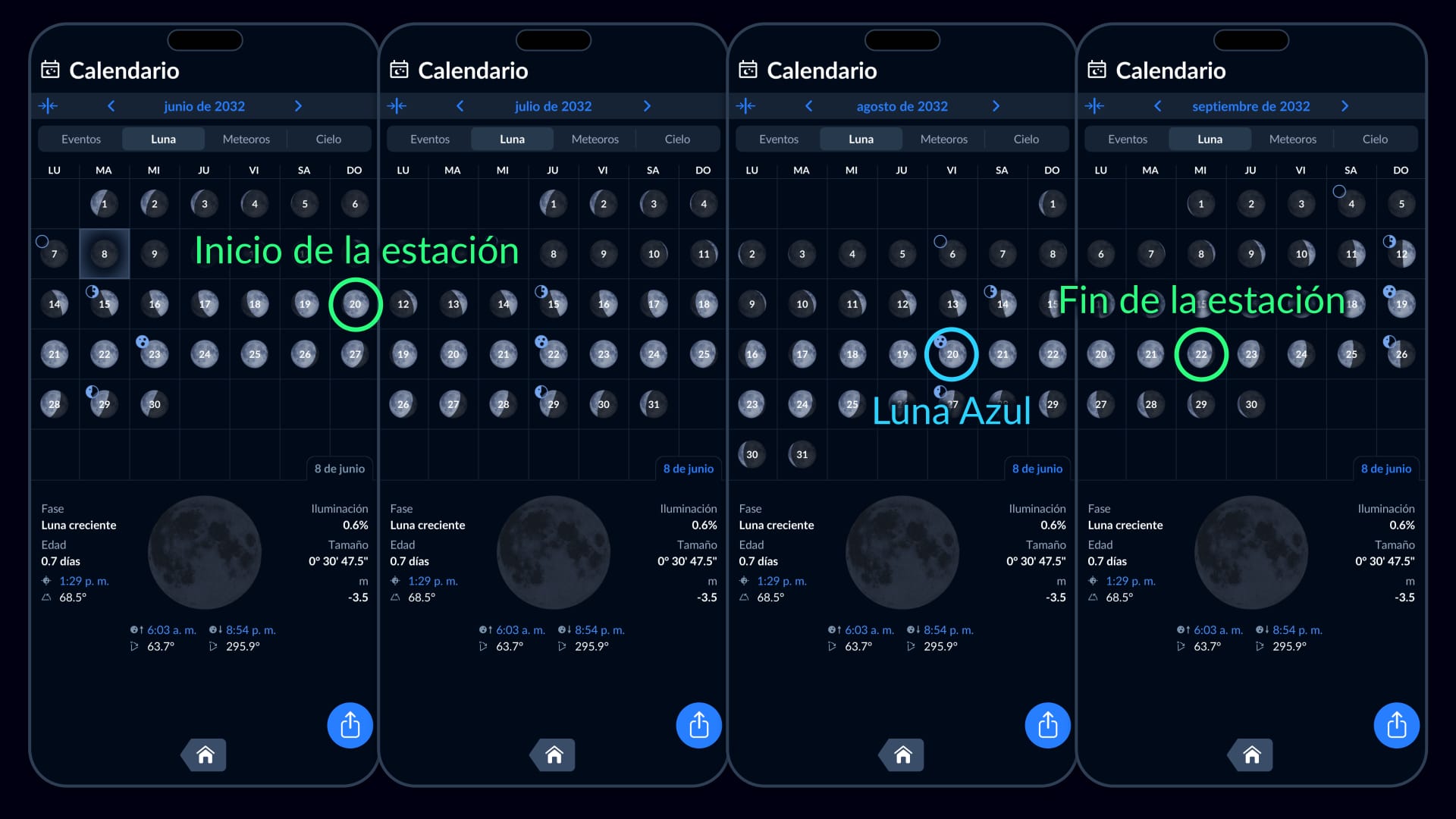 Luna Azul estacional  
