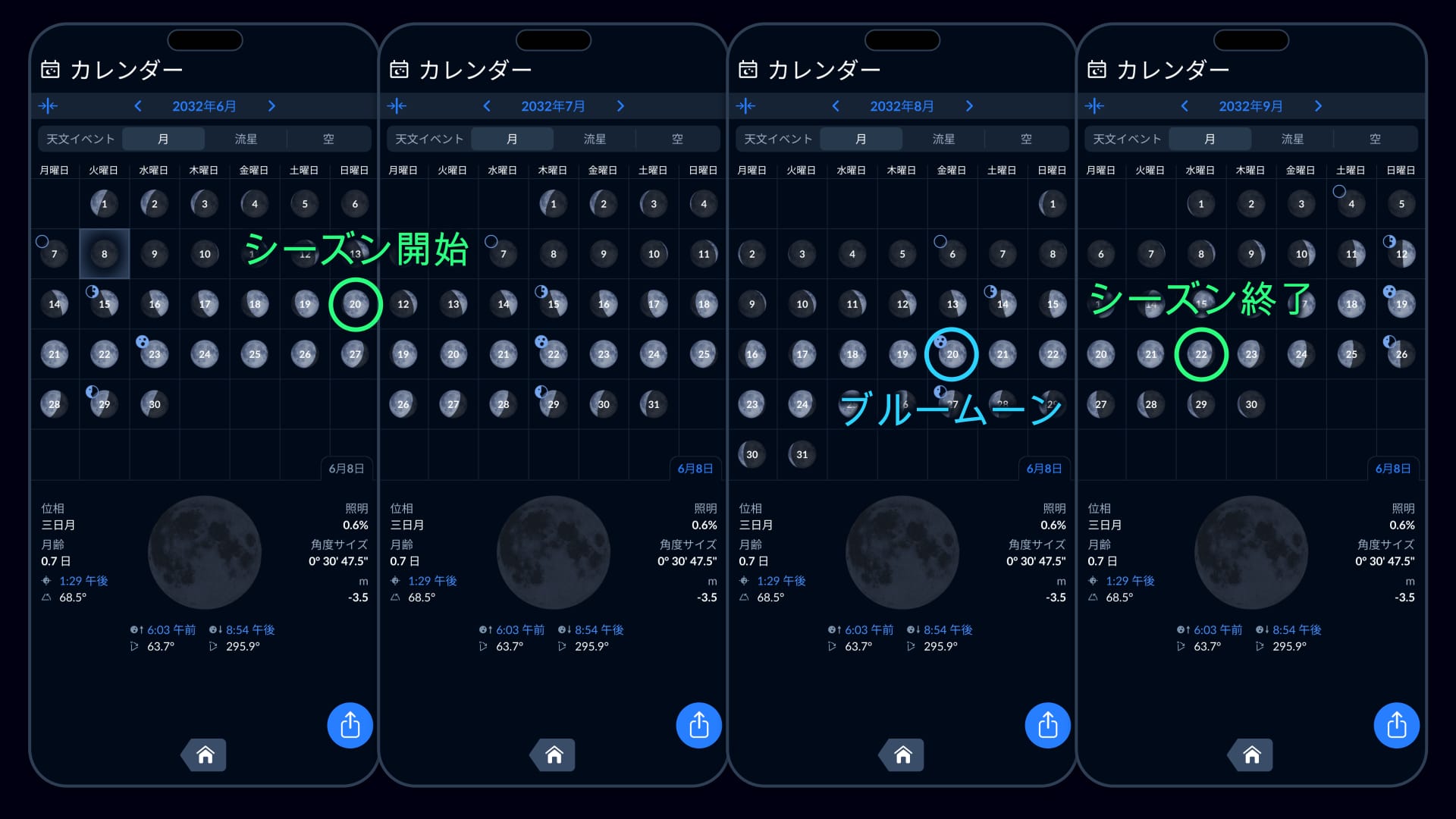 季節的ブルームーン