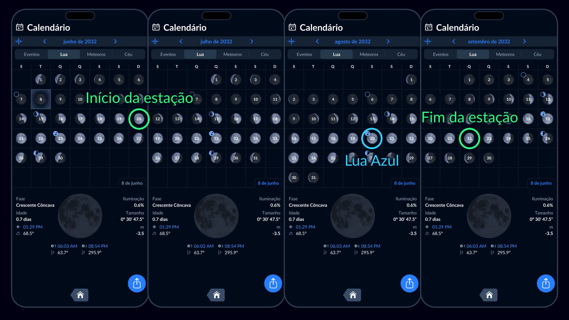 Lua Azul sazonal
