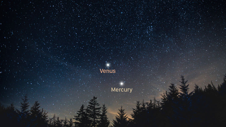 Venus Kisses Mercury after Sunset | Star Walk