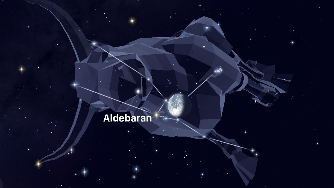 The Moon and Aldebaran | Star Walk